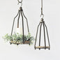 S/2 Metal/Wood Lanterns